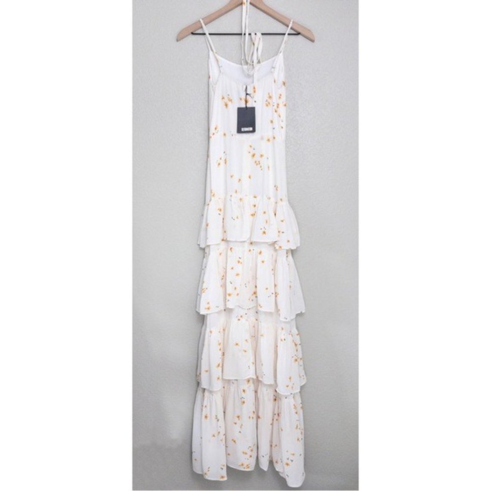 NWT Reformation Foxglove Tiered Ruffle Maxi Dress 2 Opium Floral Georgette - Picture 8 of 11